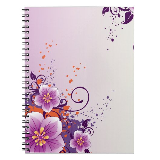 Paars Flower Prairie Roos Notitieboek (Voorkant)