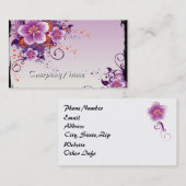 Paars Flower Prairie Roos Visitekaartje (Voorkant / Achterkant)