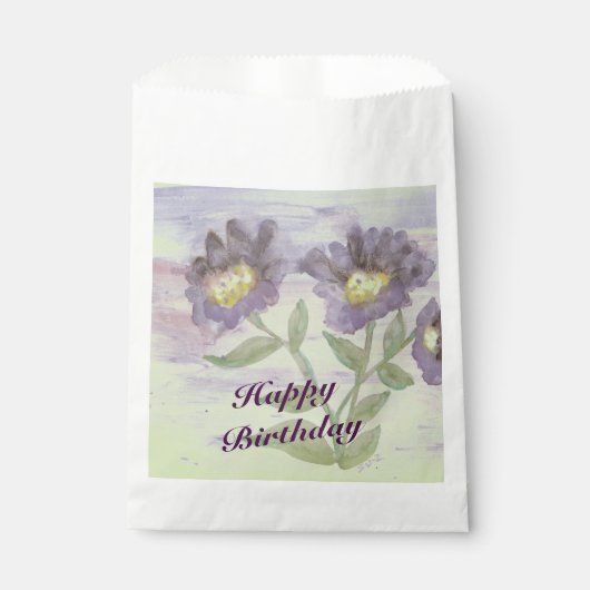  Paars Flowered Bedankzakje (Voorkant)