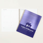 Paars Folie Vastgoedmakelaar Professionele Huis Planner (Display)