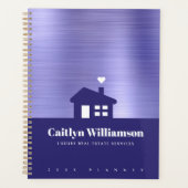 Paars Folie Vastgoedmakelaar Professionele Huis Planner (Voorkant)
