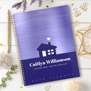 Paars Folie Vastgoedmakelaar Professionele Huis Planner