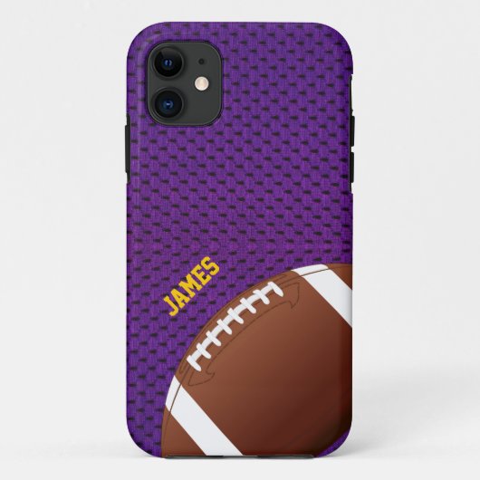 Paars Football Aangepaste iPhone 5 Hoesje (Achterkant)