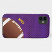 Paars Football Aangepaste iPhone 5 Hoesje (Achterkant (horizontaal))