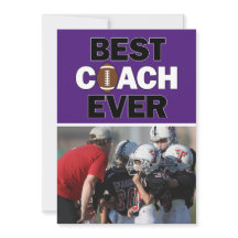 Paars Football Coach Best Ever Custom Foto