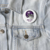Paars Football Helmet Ronde Button 5,7 Cm (In situ)