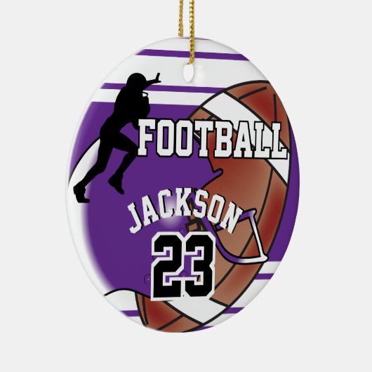 Paars Football 🏈 Ornament (Rechts)