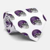 Paars Football Stropdas (Opgerold)