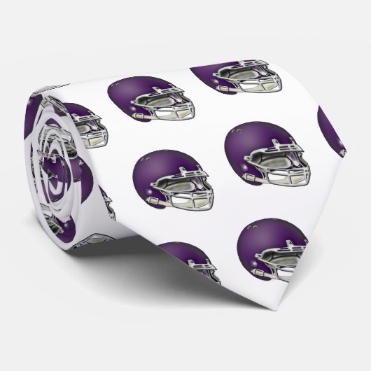 Paars Football Stropdas (Opgerold)