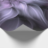Paars fractaal bloempatroon, decoratief floraal cadeaupapier (Hoek)