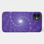 Paars fractaal Geometrisch Case-Mate iPhone Case (Achterkant (horizontaal))