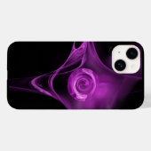 PAARS FRACTAAL ROOS IN ZWART Case-Mate iPhone CASE (Achterkant (horizontaal))