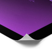 Paars fractaal Roos Poster (Hoek)