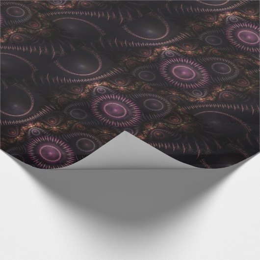 paars fractaal verpakkingspapier cadeaupapier (Hoek)