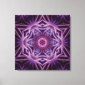 Paars Fractal Hexagon Star Canvas (Voorkant)