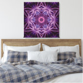 Paars Fractal Hexagon Star Canvas (Insitu (Slaapkamer))
