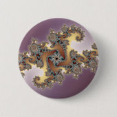 Paars - Fractal Ronde Button 5,7 Cm (Voorkant)