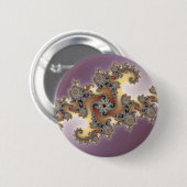 Paars - Fractal Ronde Button 5,7 Cm (Voorkant /achterkant)