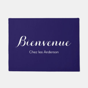 Paars Frans Bienvenue Welcome Mat