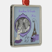 Paars-French Thmed Photo Keepomwille Ornament (Rechts)