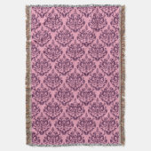 Paars Frosted Orchid Damask Deken (Voorkant Verticaal)