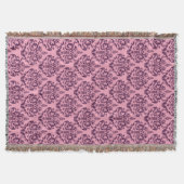 Paars Frosted Orchid Damask Deken (Voorkant)