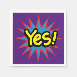 Paars Fun Pop Art Ja Servet