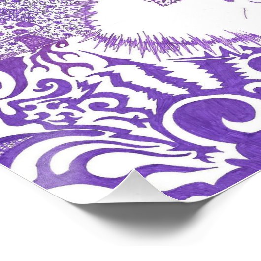 Paars Funk Poster (Hoek)