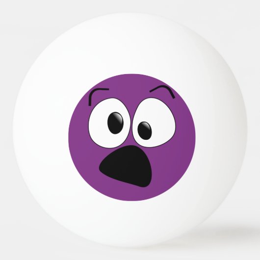 Paars Funny Gekke Face Ping Pong Ball (Achterkant)