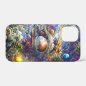 Paars galaxsysteem Case-Mate iPhone case (Achterkant (horizontaal))