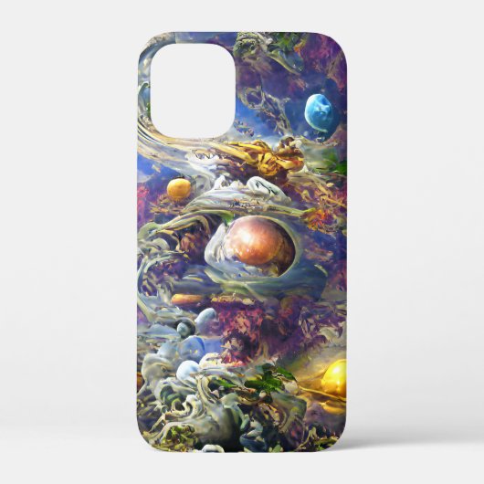 Paars galaxsysteem Case-Mate iPhone case (Achterkant)