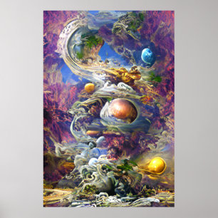 Paars galaxsysteem poster