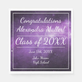 Paars Galaxy Afstuderen voor de buitenruimte Servet
