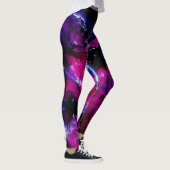 Paars Galaxy Alcohol Ink Abstract Leggings (Rechts)