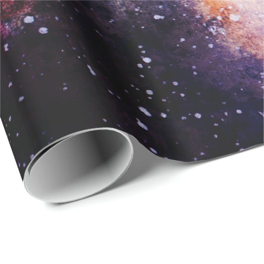 Paars Galaxy Cadeaupapier (Rol Hoek)