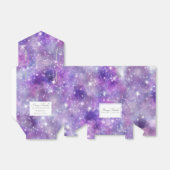 Paars Galaxy en sterren Bedankdoosjes (Uitgevouwen)