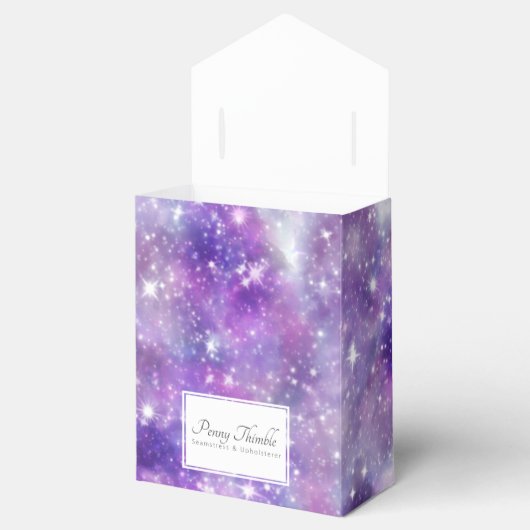 Paars Galaxy en sterren Bedankdoosjes (Geopend)