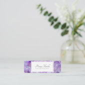 Paars Galaxy en sterren Mini Visitekaartje (Staand voorkant)