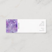 Paars Galaxy en sterren Mini Visitekaartje (Achterkant)