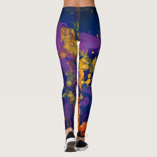 Paars Galaxy II Leggings (Achterkant)