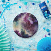 Paars Galaxy Papieren Bordje (Feest)