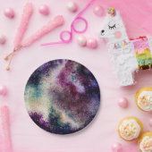 Paars Galaxy Papieren Bordje (Feest)