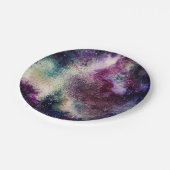 Paars Galaxy Papieren Bordje (Gekanteld)