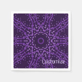 Paars Galaxy Stars Napkins Servet (Voorkant)