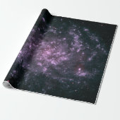 Paars galaxy wrapping papier (Uitgerold)