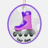 Paars gealigneerd Schaats Ontwerp keramisch Orname Keramisch Ornament (Links)