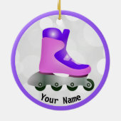 Paars gealigneerd Schaats Ontwerp keramisch Orname Keramisch Ornament (Achterkant)