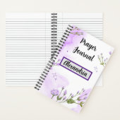 Paars gebedsjournaal notitieboek (Binnen)