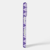 Paars geblokt diamantpatroon Case-Mate iPhone case (Achterkant / Rechts)
