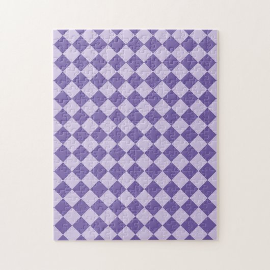 Paars geblokt diamantpatroon legpuzzel (Verticaal)